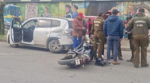 Motorista resulta gravemente herido tras violenta colisión en 11 Oriente con 4 y 5 Sur de Talca