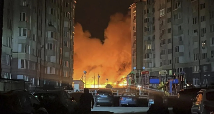 Imagen de archivo de ataque ruso contra Ucrania